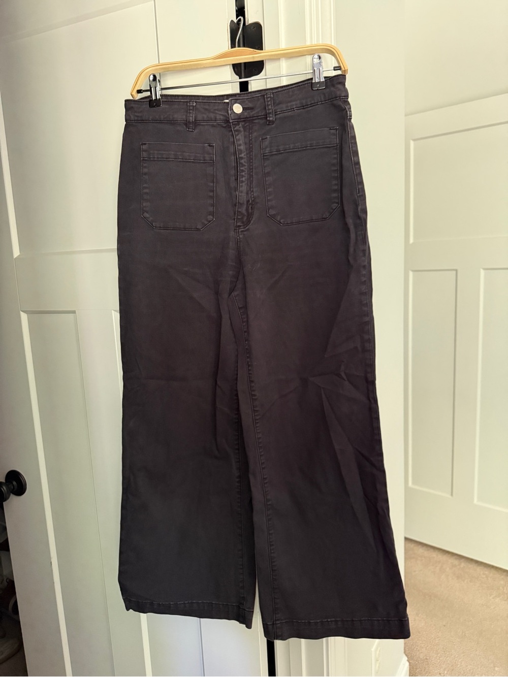 Rolla’s Sailor High Rise Wide Leg‎ Jeans Charcoal Black